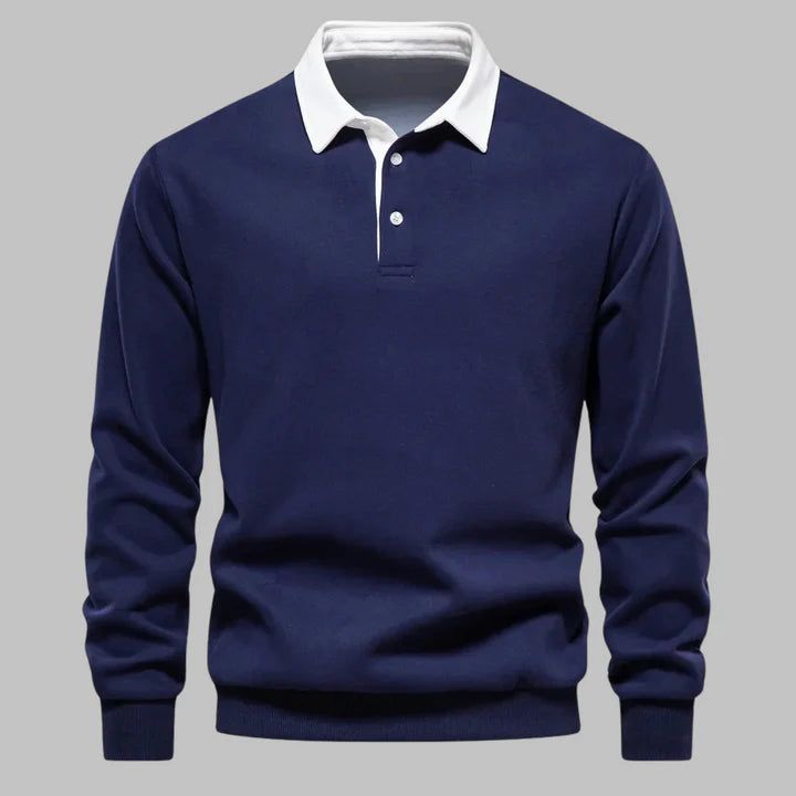 Harrington Polo-Collar Sweater