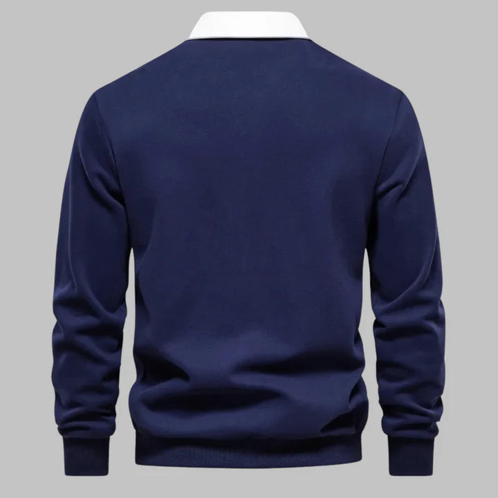 Harrington Polo-Collar Sweater